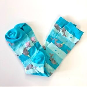 🦄 Narwhal Knee High Socks by Sock It To Me